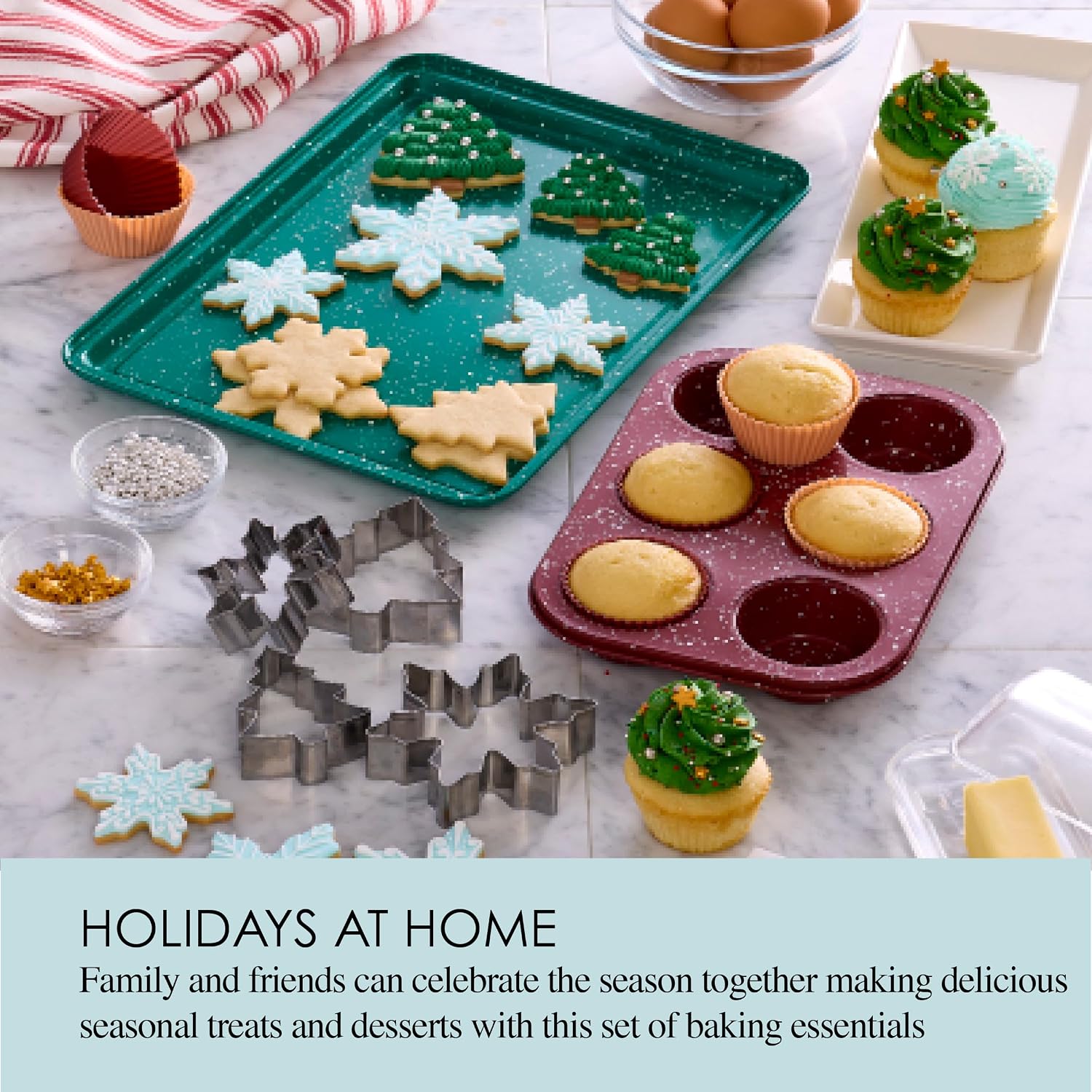 Chicago Metallic 12-Piece Holiday Baking Set