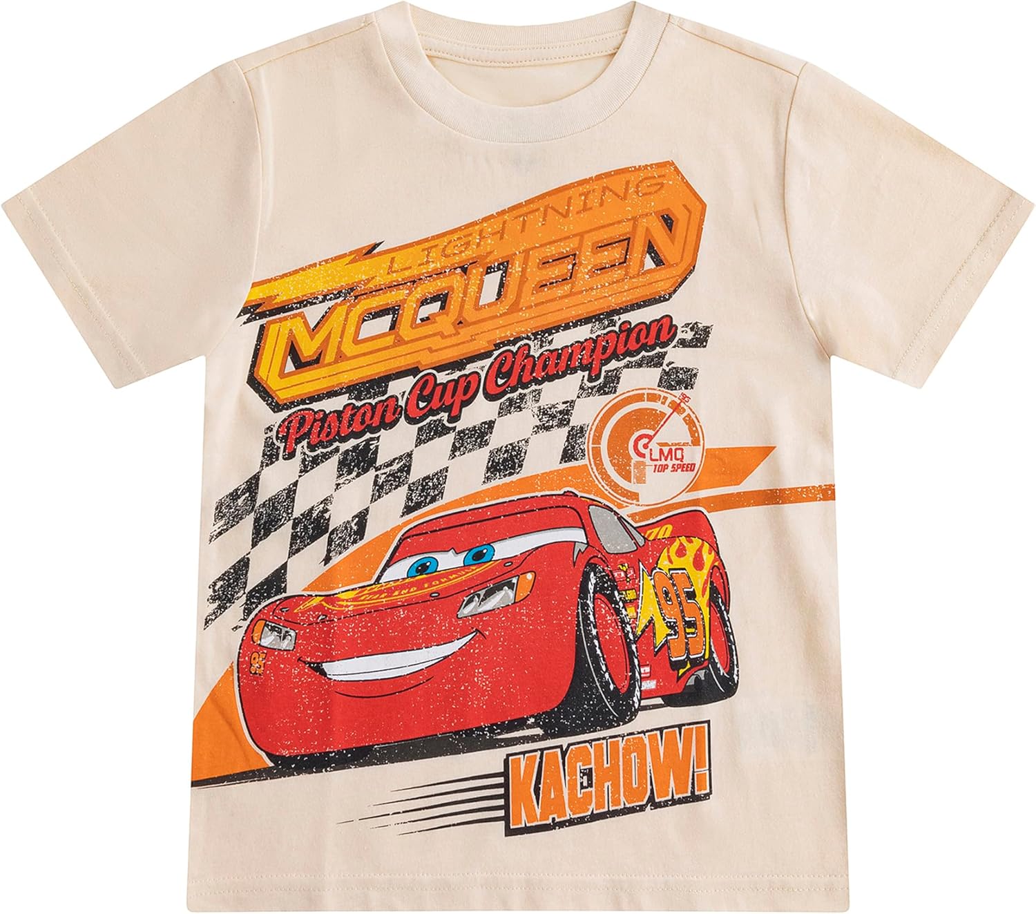 Disney Cars Lightning McQueen Boys Short Sleeve T-Shirt for Toddler and Big Kids