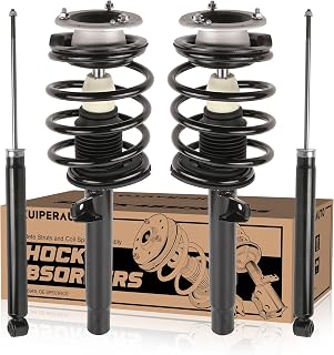 KUIPERAUTO 4PCS Front and Rear Struts Shocks Absorbers Compatible for BMW E46 320i 323Ci 325i RWD 171582 171581 5988