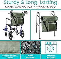 Vista 86 de Bolsa para silla de ruedas, Floral púrpura