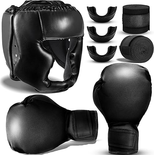 Juego de 8 guantes de boxeo de seguridad para boxeo, vendajes deportivos para la mayoría de hombres y mujeres, para boxeo, artes marciales mixtas,