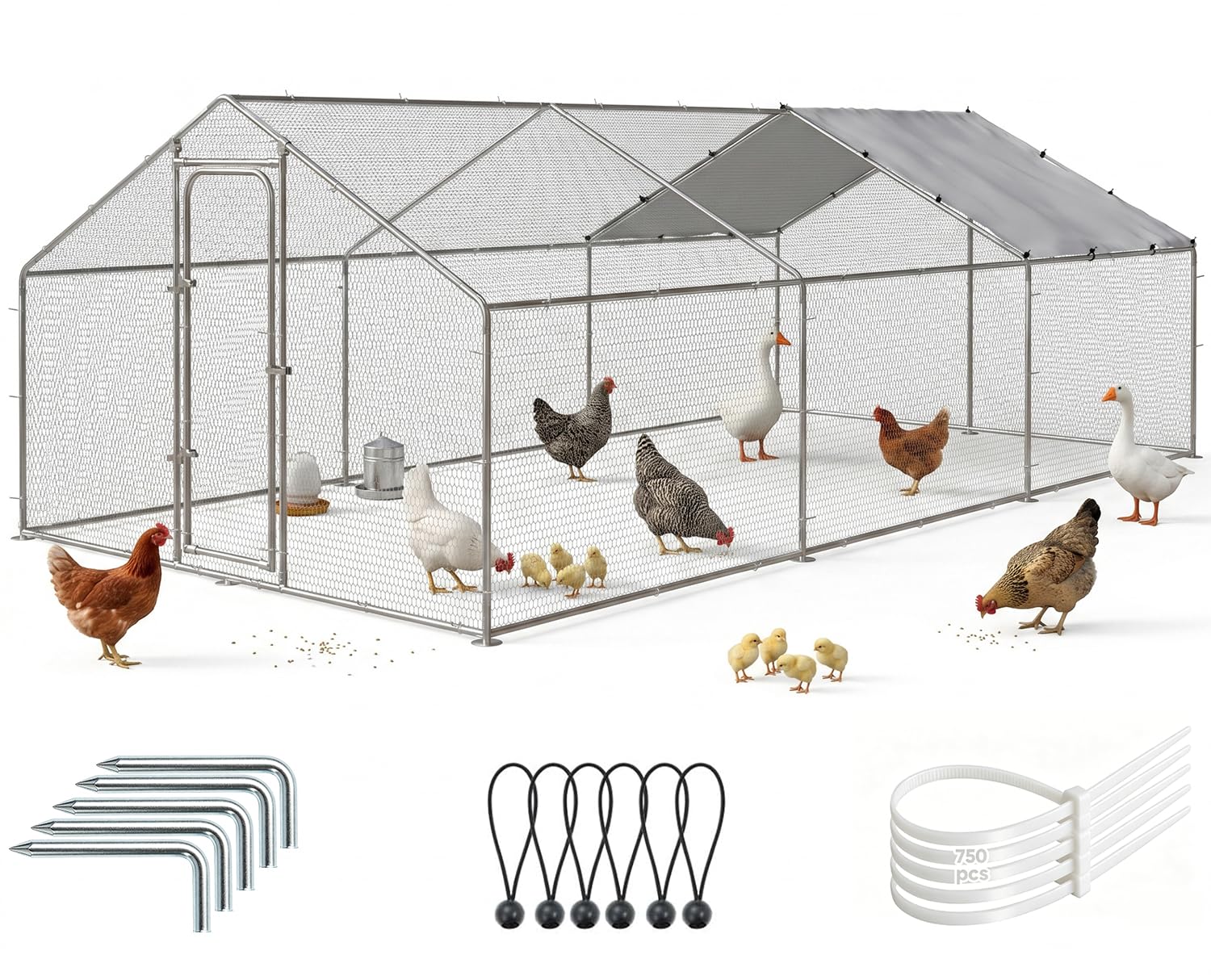 LEMBERI Metal Large Chicken Coop