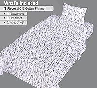 Vista 17 de RUVANTI Flannel Sheets Twin Size - 100% Cotton Double Brushed Twin Sheets Set, Deep Pockets 16 Inches, All Seasons Breathable & Extra Soft Bed Bali