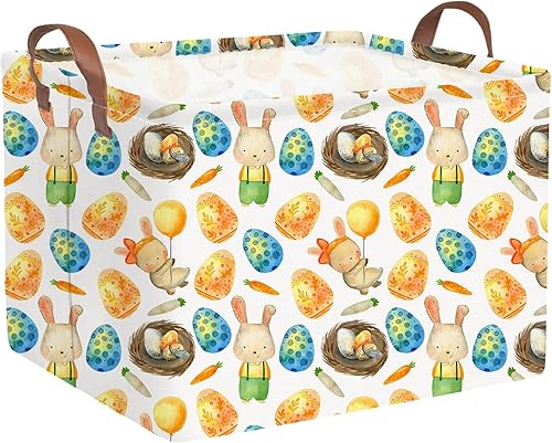 Miniatura 36 de FXOLCSHE - Cesta rectangular de animales, cesta de almacenamiento impermeable para recámara, cesta de guardería, cesta de almacenamiento para