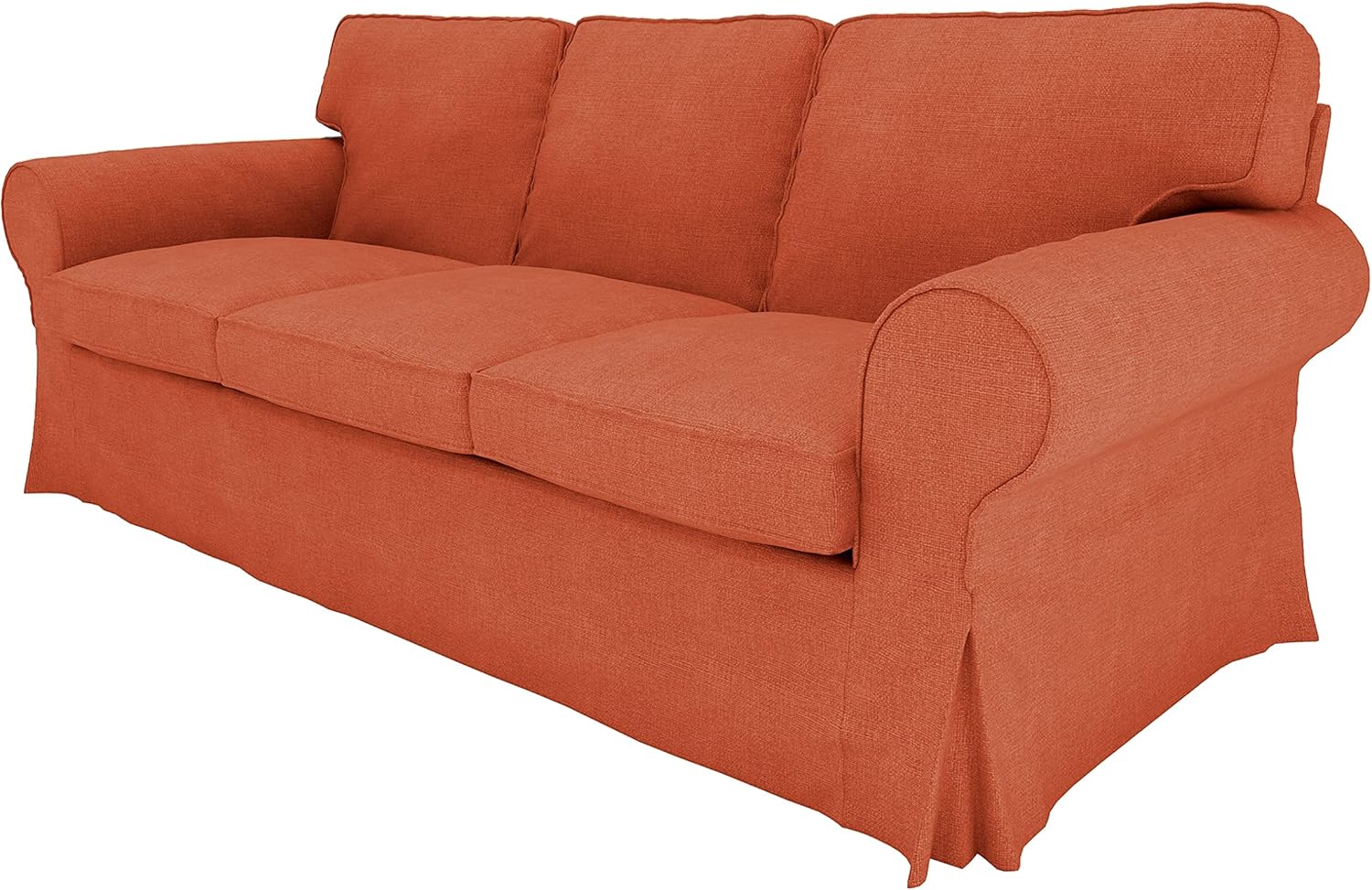 Sofa Cover ONLY! for EKTORP 3 Seat (85.8in), Couch Covers Made Compatible for IKEA Ektorp Sofa, Sofa Cover for Living Room, Linen Sofa Slipcovers (3 Seat, T-24)