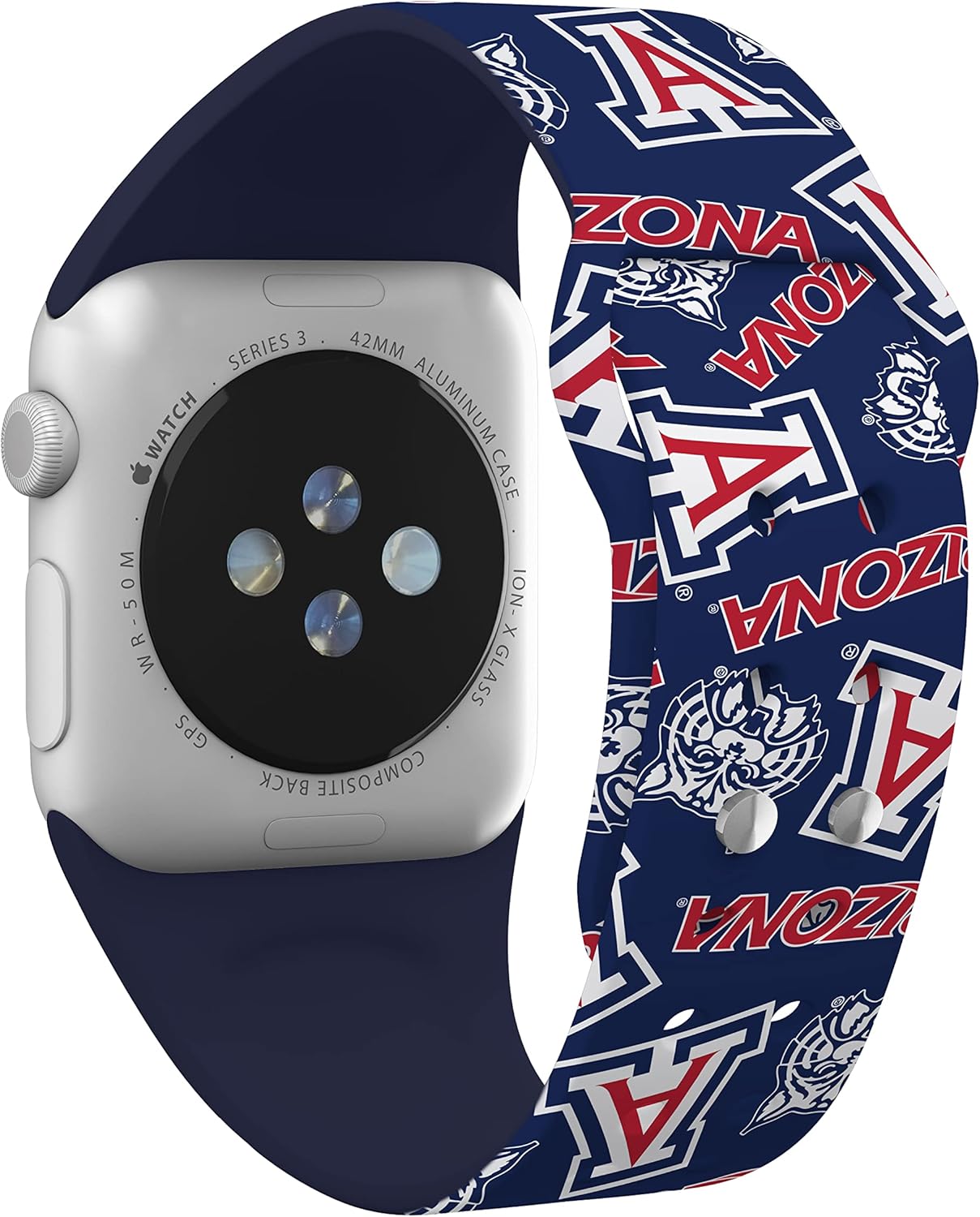 Affinity Bands Arizona Wildcats HD Combo Package Compatible with Apple Watch and AirPods Pro (42/44/45/49mm (46mm Series 11) Short Random)