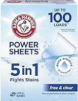 Vista 18 de Arm & Hammer Power Sheets - Detergente para ropa, lino fresco, 50 unidades, hasta 100 cargas pequeñas (el embalaje puede variar)