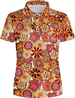 HUURAY Women's Golf Shirt Moisture Wicking Quick Dry Polo Shirts Golf Outfits Golfer Gifts Ladies Polo Shirts