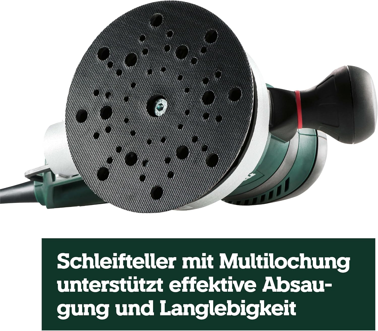 Metabo Exzenterschleifer SXE 450 TurboTec – 600129000 – Mit patentierter Duo-Schwingkreisverstellung, Vario (V)-Elektronik u. v. m. – Nennaufnahmeleistung: 350 W – 4 m Kabellänge