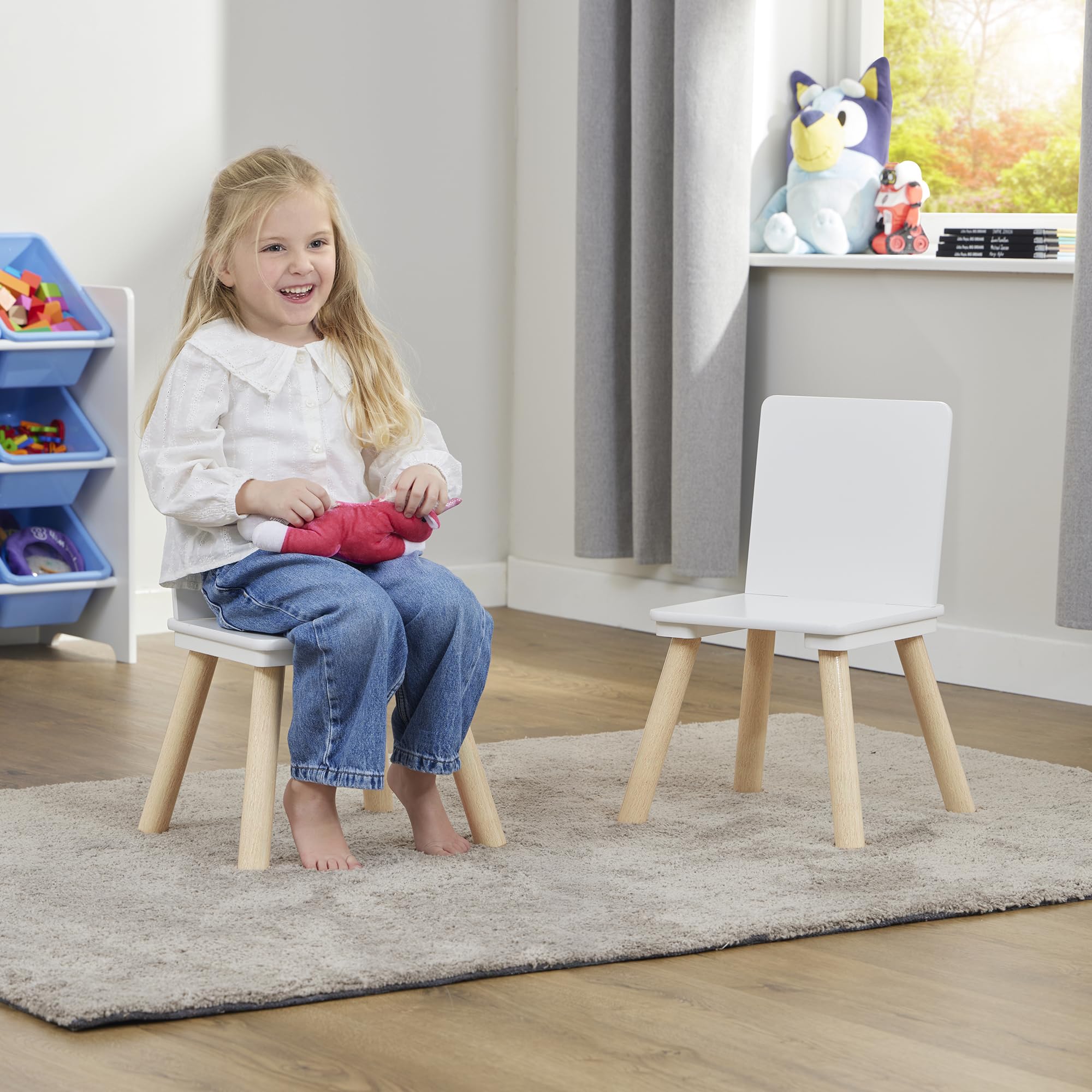 Liberty House Toys - Kids Chairs - Pine - Set of 2 - White