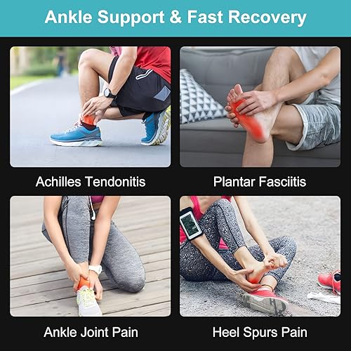 Miniatura 6 de Tobillera de cobre de compresión (1 par)  Calcetines de compresión de tobillo y tobillo para fascitis plantar, soporte de arco, hinchazón de pies y