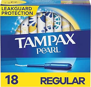 Tampax Plastic Pearl Regular Unscented 18s Tampons
