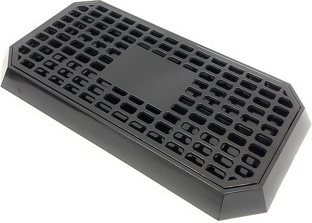 Uni Bar Plastic Drip Tray - Black Rectangular Nightclub and Pub Accessory for Catching Spills and Drips, Made in England - Durable and Easy-to-Clean, Convenient and Stylish"
