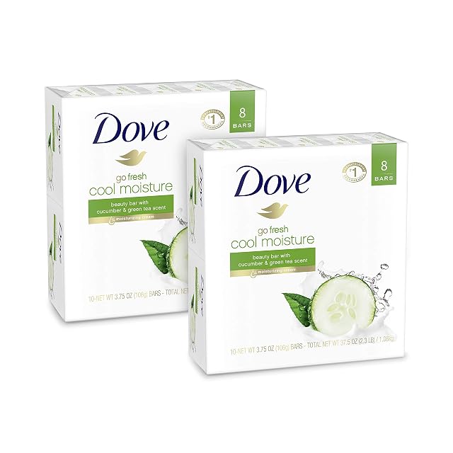 Dove More Moisturizing than Bar Soap Cucumber and Green Tea Beauty Bar 3 75 Ounce 16 Count Pack