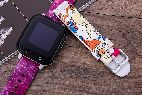 Compatible with Cosmo JrTrack 5 Kids Watch Band, Soft Adjustable Printed Silicone Wristband for Cosmo JrTrack5 Accessories(3Pack-C)