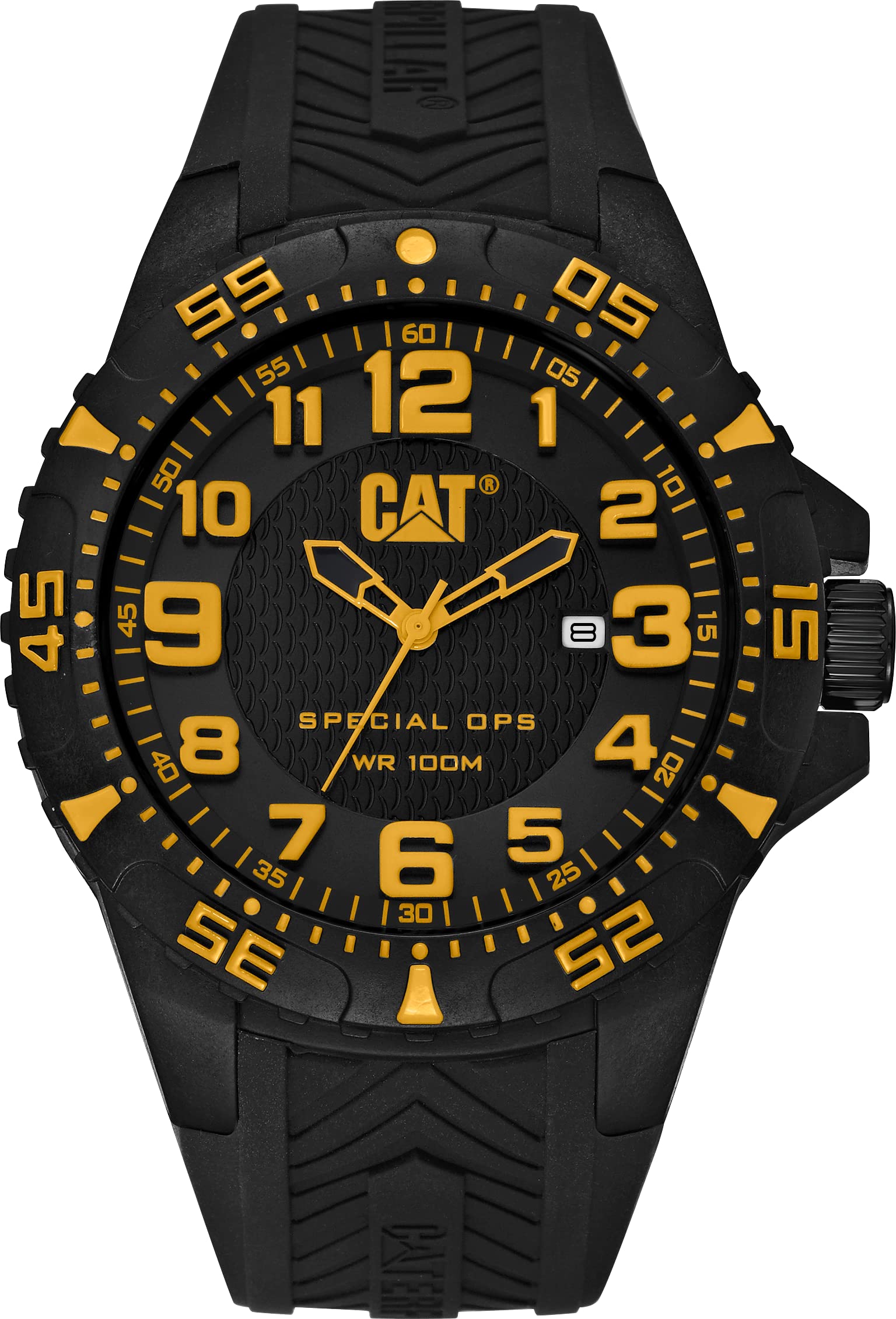 Caterpillar CAT Special OPS 2 Black/Yellow Men Watch, 45.5 mm case (K3.121.21.117)