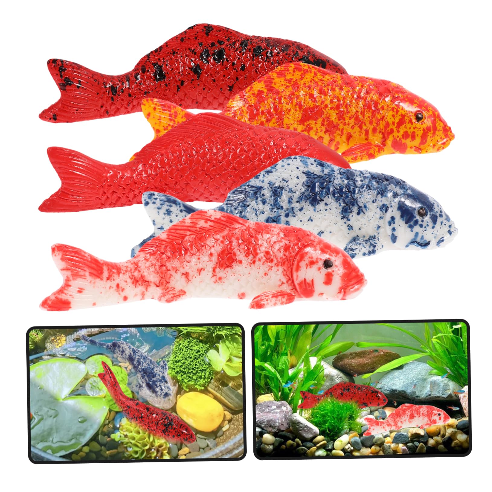 YARNOW 5pezzi Pesci Galleggianti Finti per Decorazioni Acquario Simulazione di Pesci per Vasche d'Acqua Dolci o Salate Ornamenti Decorativi per Acquario di Casa o Ufficio