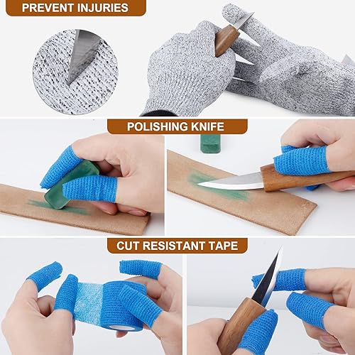 Miniatura 4 de Whittling Wood Carving Kit,22PCS Wood Carving Tools Hand Carving Knife Set for Beginners Adults and Teens,3PCS Whittling Knife 9PCS Blocks & Gloves