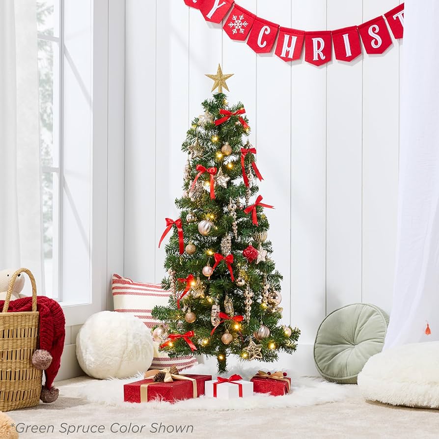 Milk‐tree♡ Amazon.com: Best Choice Products 4ft Pre-lit Christmas Tree