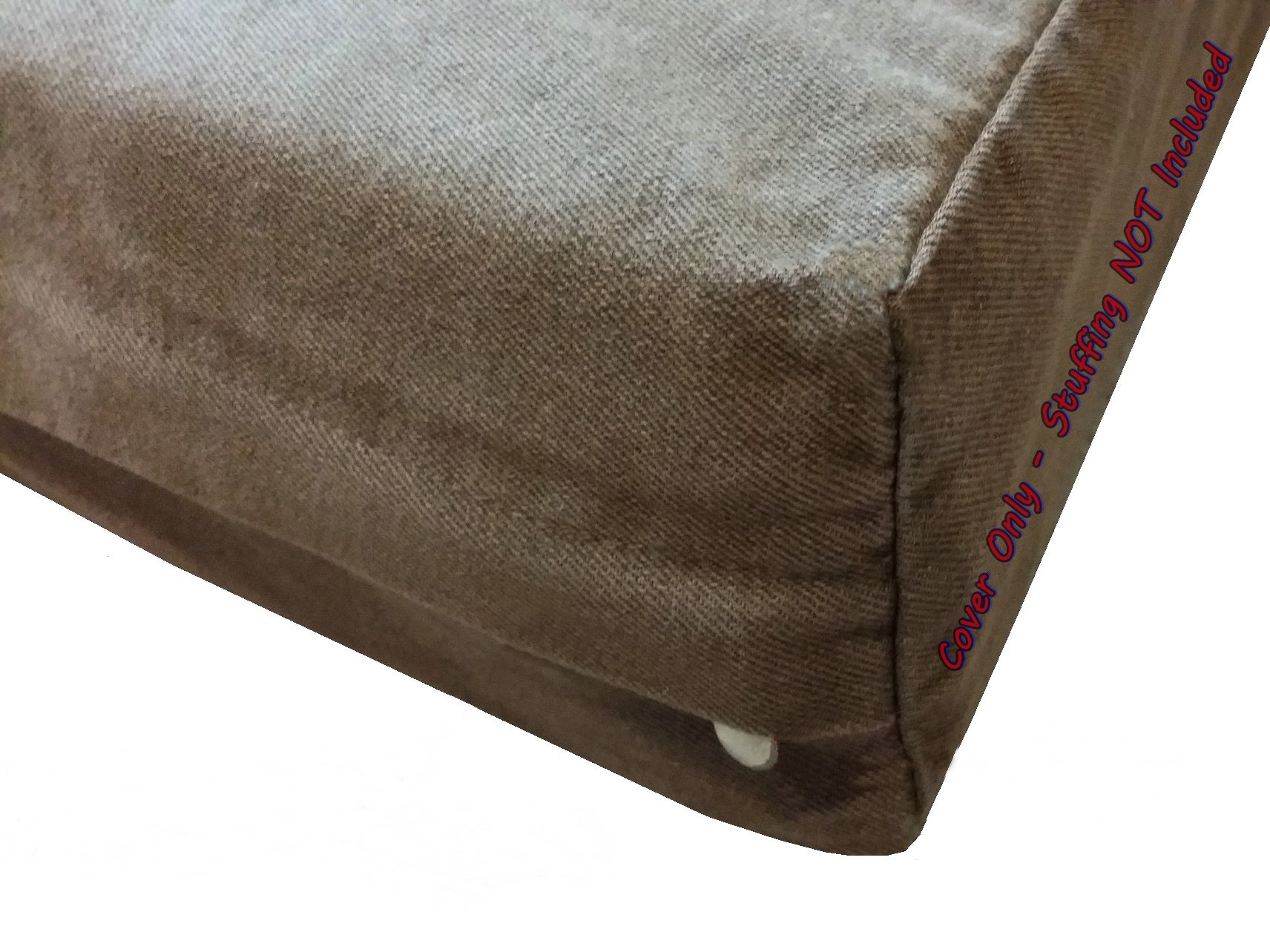 Dogbed4less DIY Pet Bed Pillow Brown Denim Duvet Cover and Waterproof Internal Case for Dog and Cat at 35X20X4 Inch - Covers only