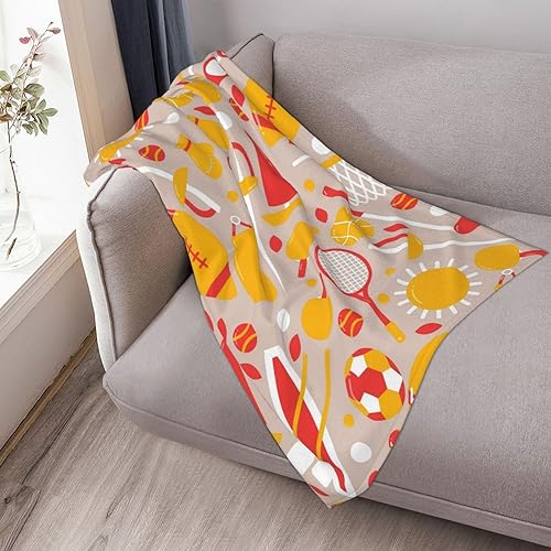 Miniatura 6 de Manta de baloncesto para mujer, suave manta de forro polar de verano, lavable, manta ligera de viaje para sofá, cama, sillón durante todas las