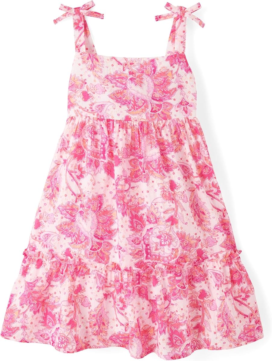 Vestidos escalonados informales sin mangas para niña