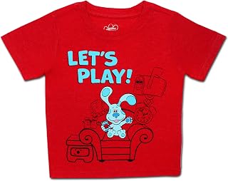 Nickelodeon Blues Clues Boys Short Sleeve T-Shirt for Toddler – Grey/Red/Blue