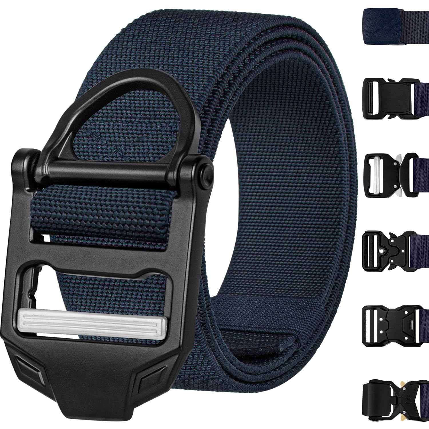 TECEUM Tactical Belt – Heavy-Duty &amp; Quick Release – Military, Work, Rigger, Duty &amp; Utility Belt for Men
