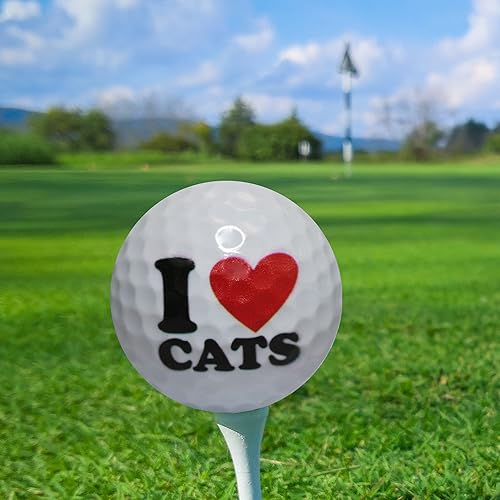 Miniatura 2 de Pelotas de golf para amantes de los gatos, paquete de 12 unidades. Gran idea de regalo de mamás, papás y niños, perfectas para la persona que lo