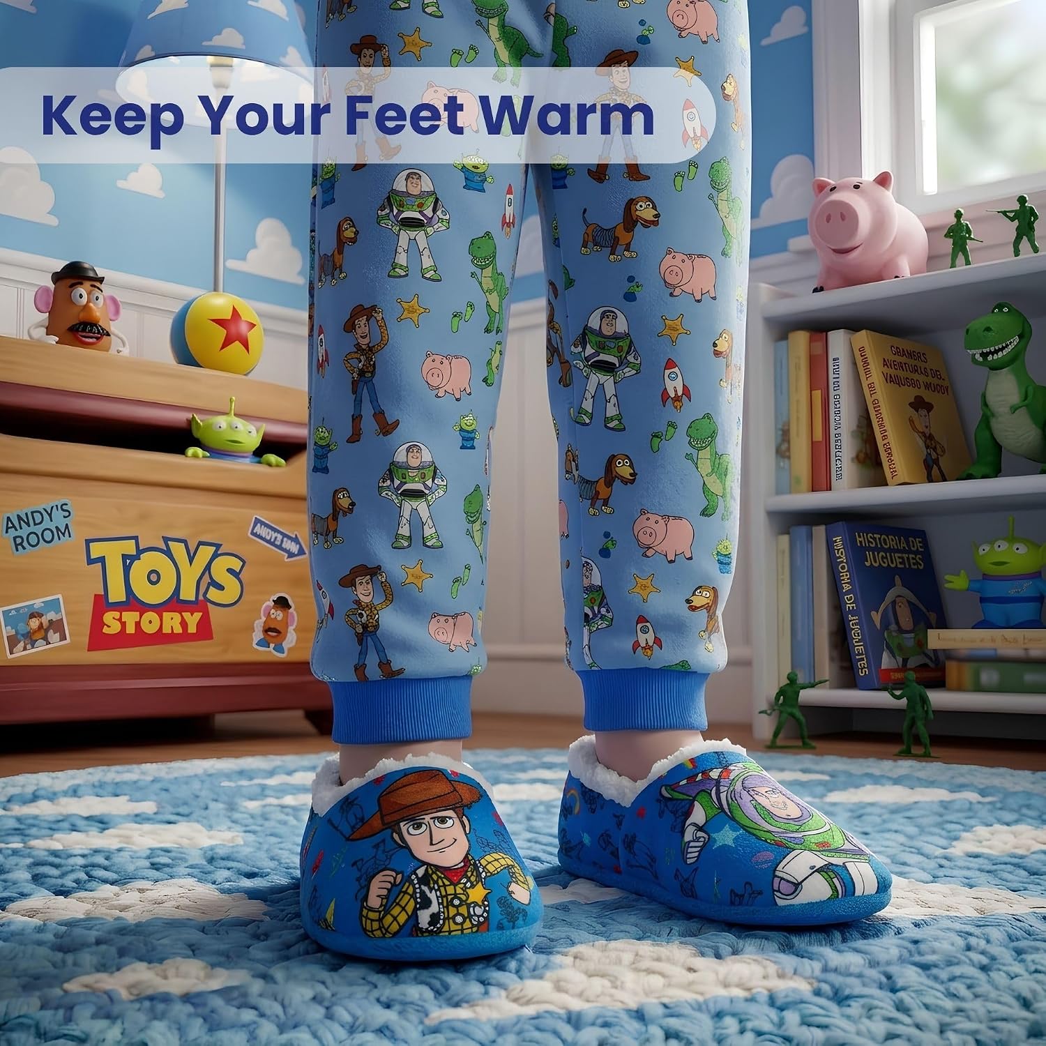 Slipper Socks Boys Plush SlipOn Slippers Cars SpiderMan Paw Patrol Sonic image 4