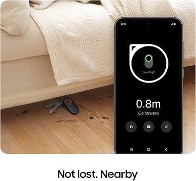 Samsung Galaxy SmartTag2 Bluetooth Tracker (1 Pack), Compass View AR, Find Lost Mode, White
