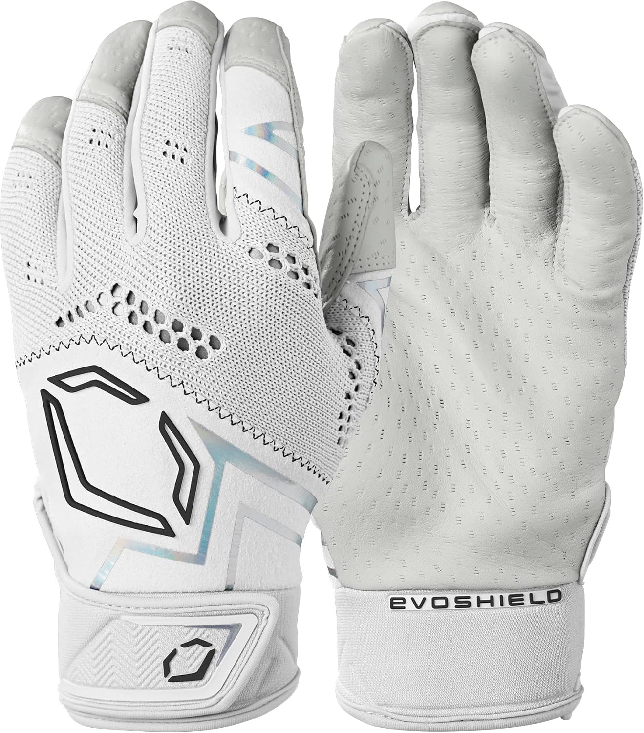 EvoShield Adult ProSRZ™ V2 Batting Gloves Team White, Small, Batting