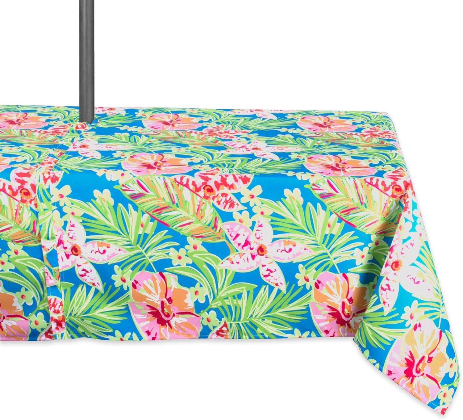 DII Summer Floral Outdoor Tabletop Collection, Stain Resistant & Waterproof, 60x84 w/Zipper, Floral