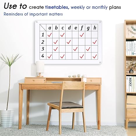 Acrylic Dry Erase Board, Clear Whiteboard 