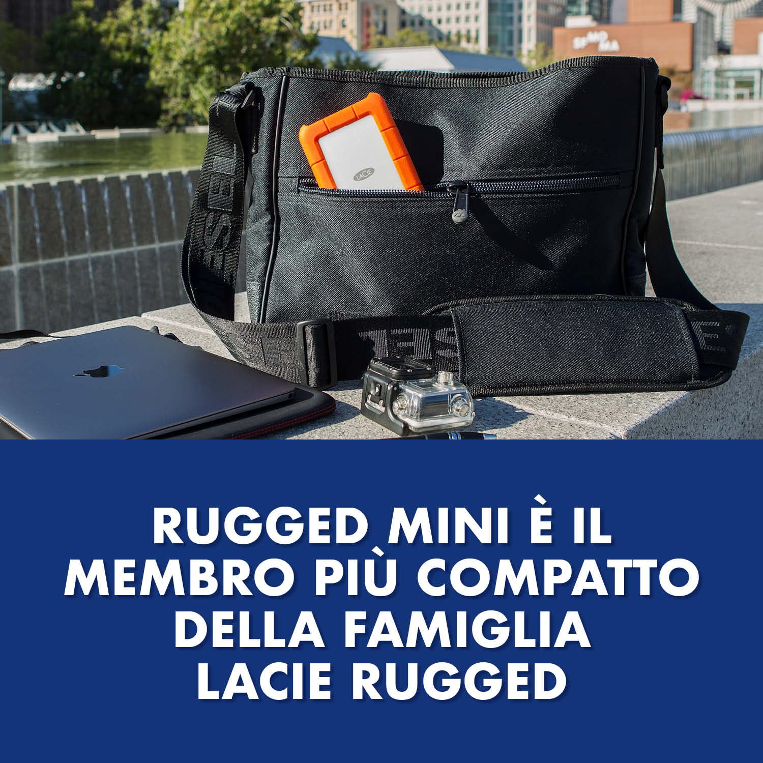 LaCie Rugged Mini 2TB, dysk twardy zewnętrzny przenośny 2.5 cala, PC Mac iPad iPhone, Data Rescue Service