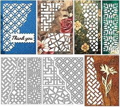 MAYJOYDIY Background Frame Cutting Dies Stencils Irregular Border Metal Die Cuts Rectangle Nesting Frame Carbon Steel Embossing Templates for Scrapbooking Craft Card Making Birthday Gift Decoration