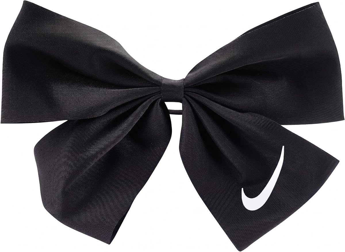 Arco de pelo para mujer – Cinta atlética de cola de caballo, corbata deportiva antideslizante para animar, voleibol, entrenamiento y ropa diaria (negro | blanco)