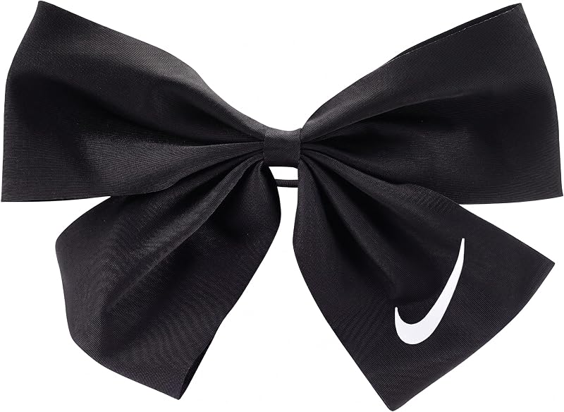 Arco de pelo para mujer – Cinta atlética de cola de caballo, corbata deportiva antideslizante para animar, voleibol, entrenamiento y ropa diaria (negro | blanco)