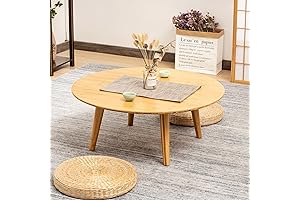 Round Japanese Floor Table for Sitting