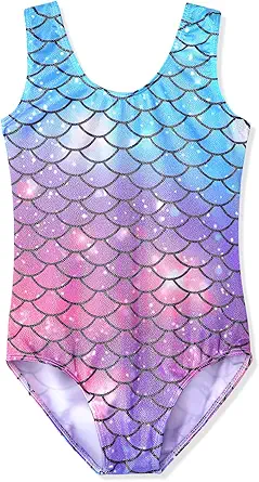 HOZIY Gymnastics Leotards for Girls Toddlers Kids Sleeveless Tumbling Outfits for Dance Print
