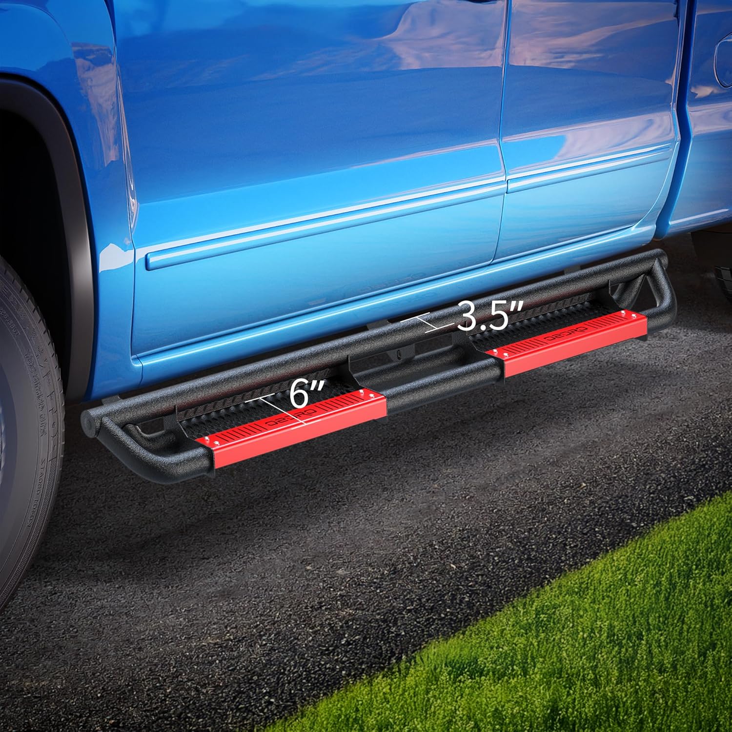 AUTOSAVER88 Running Boards Compatible with 2005-2023 Tacoma Double Cab/Crew Cab, Paintable Side Steps Rail Drop Nerf Bars