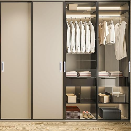 Miniatura 7 de Paquete de 2 manijas adhesivas autoadhesivas instantáneas de 5.83 pulgadas, manijas de gabinete para cajón, manijas de puerta correderas para