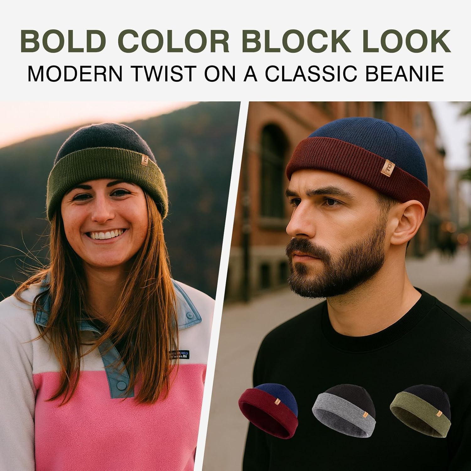 TOP-EX PolarWool™ Merino Wool Fisherman Beanie - Dual Layer Knit Hat with Two Styles for Large Heads - Image 8