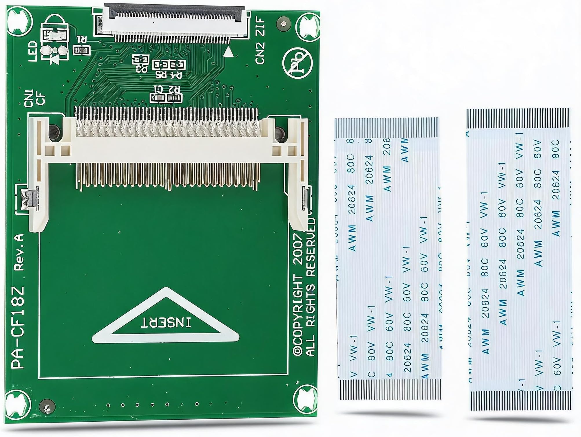 Zopsc CF Card to ZIF CE Adapter Card, 1.8 inch 50 Pin Compact Flash CF Memory Card to ZIF/CE Adapter, SSD Adapter Card, No Noise and Low Temperature.
