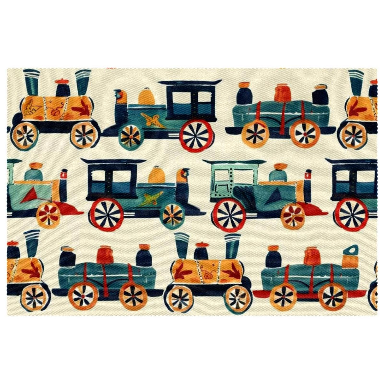 Set de table train dessin animé lavable et antidérapant pour table enfant 6 pièces