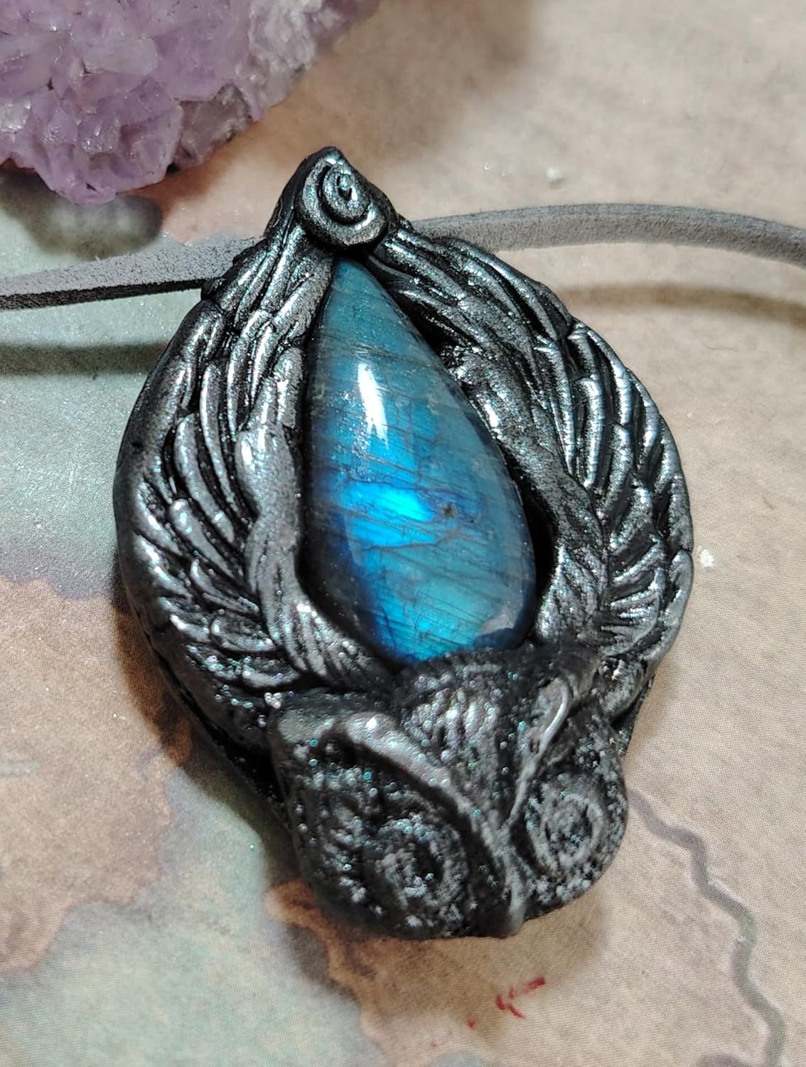 | Crystal Owl Spirit Animal Necklace | Shamanic Totem Pendant | Wisdom Spiritual Symbol Jewelry | Art Gift Figurine Statue