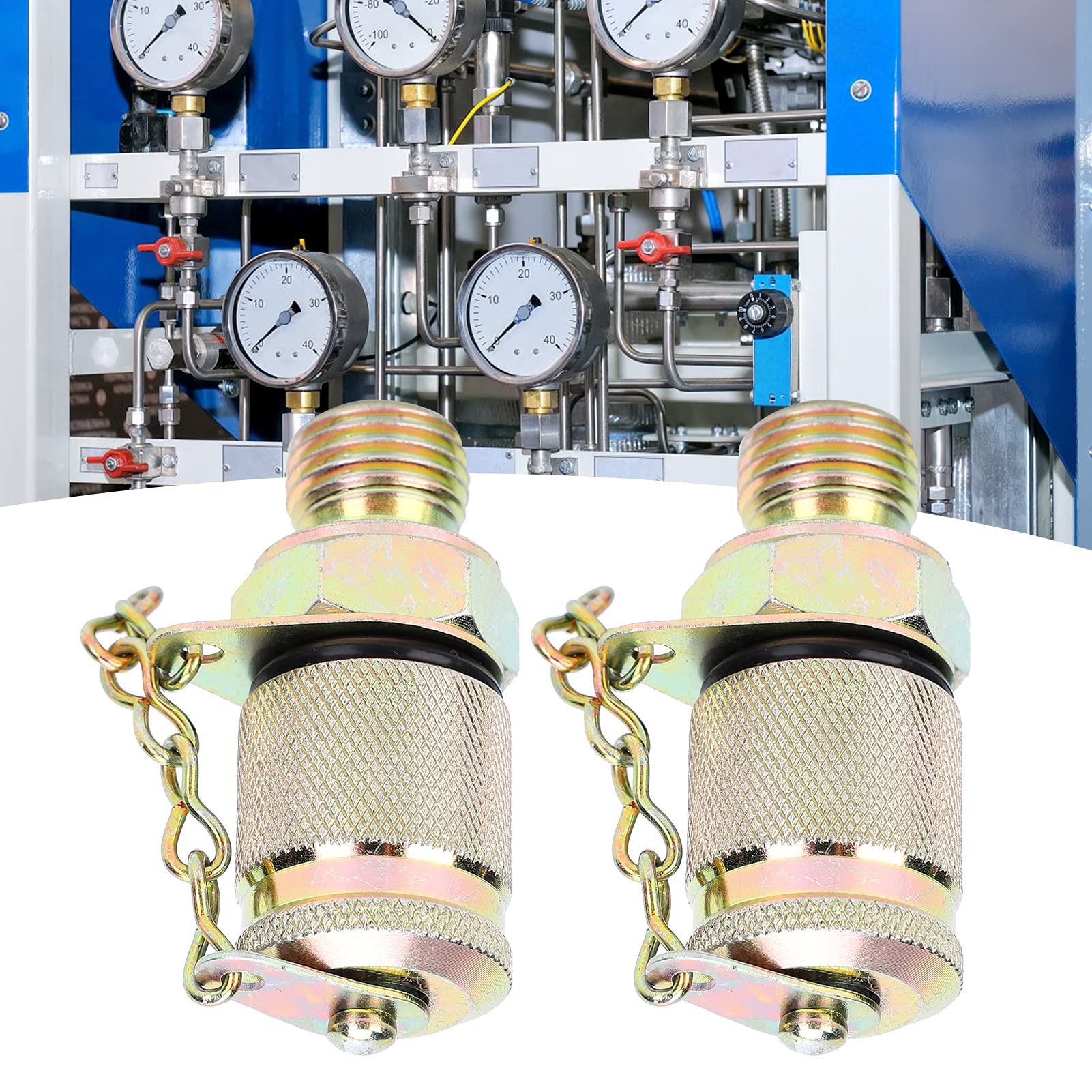 Zestaw 2 złączek do pomiaru ciśnienia hydraulicznego, narzędzie do pomiaru punktu złącznego węża wysokociśnieniowego do smarowania, wydechu, wykrywania i pobierania próbek ciśnienia w układzie hydra