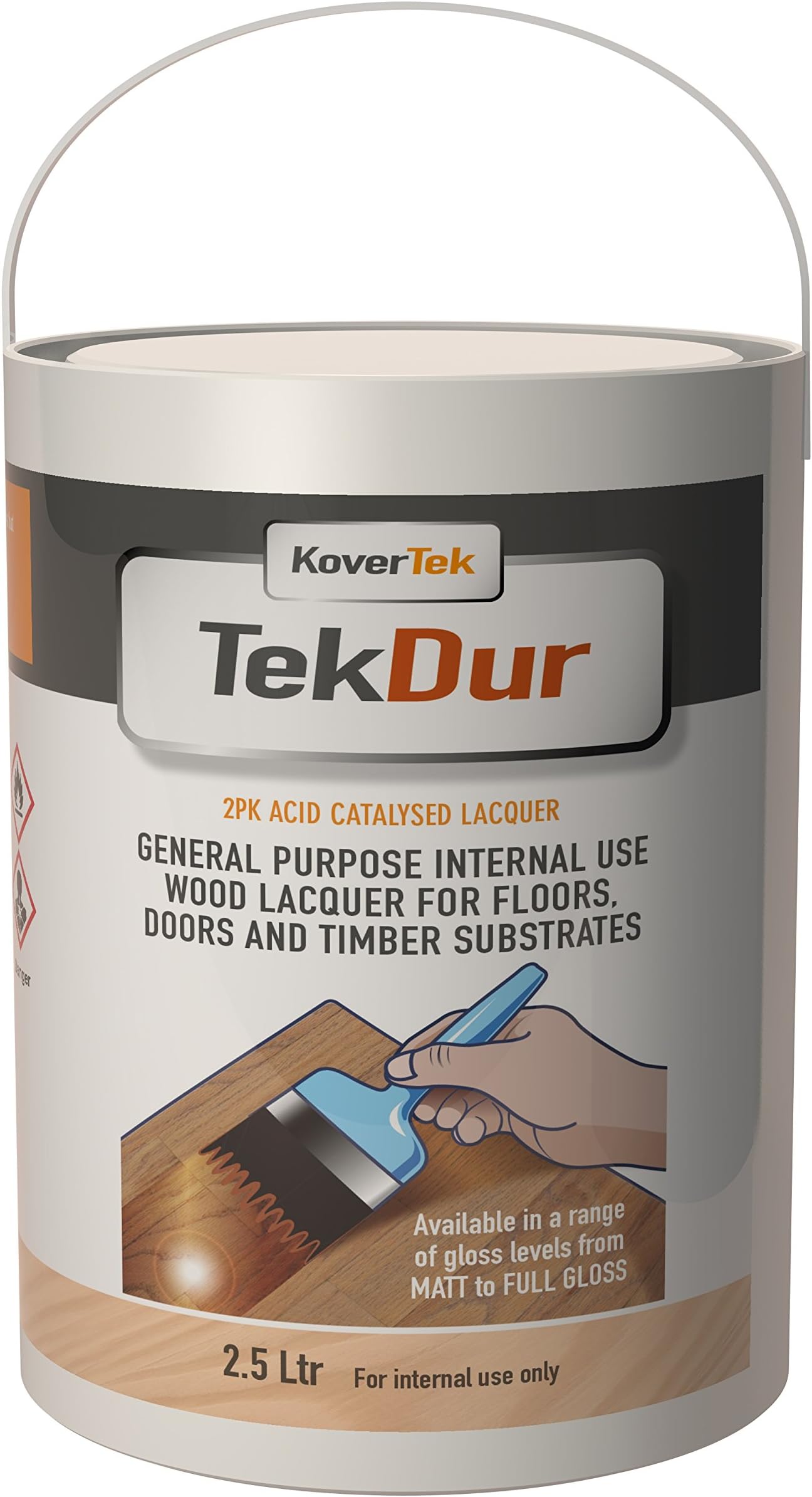 TekDur Acid Catalysed (2k) Wood Lacquer 20% Gloss (Satin Mat) 5Lt