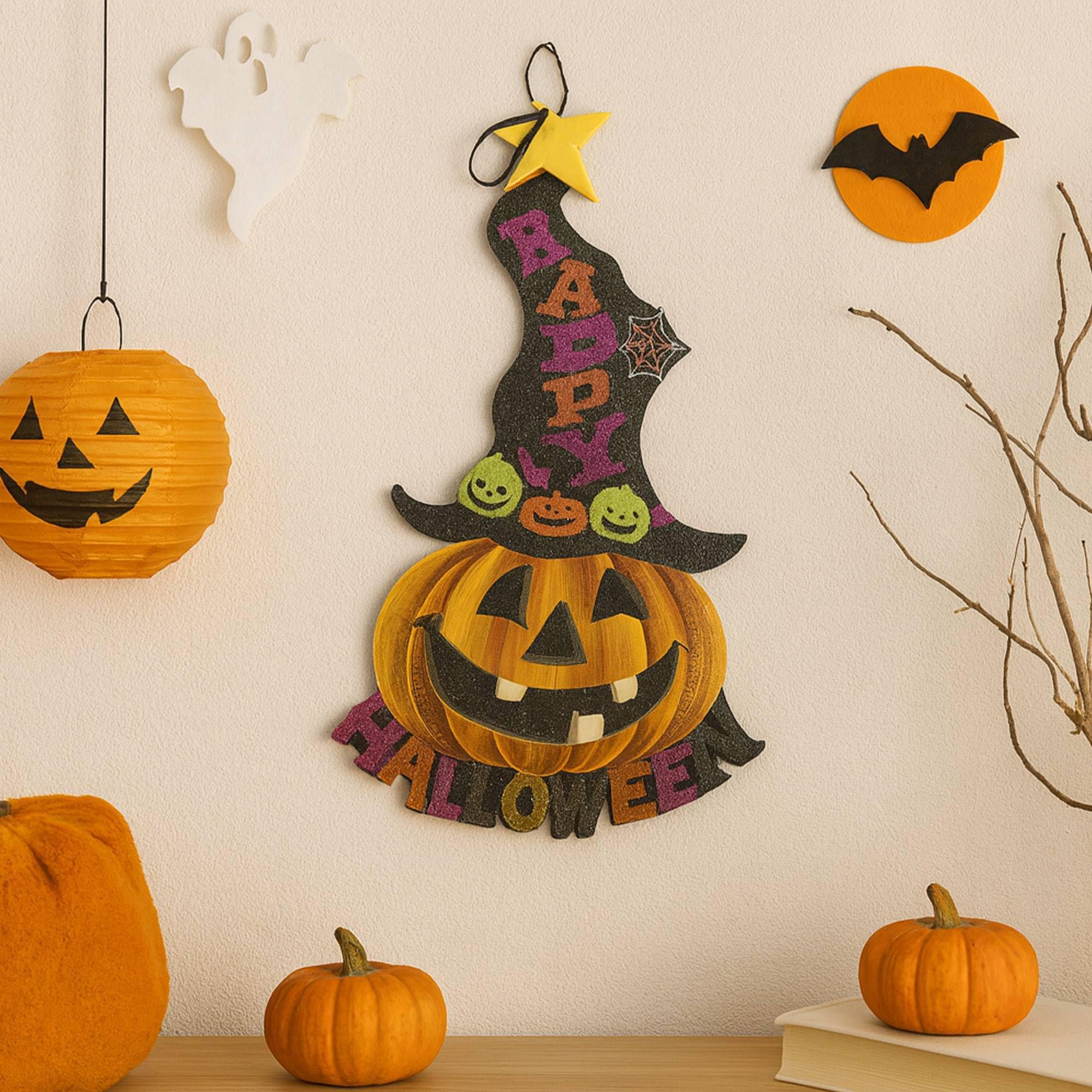 Well Home Halloween Deko - 5 Hängende Figuren + Girlande