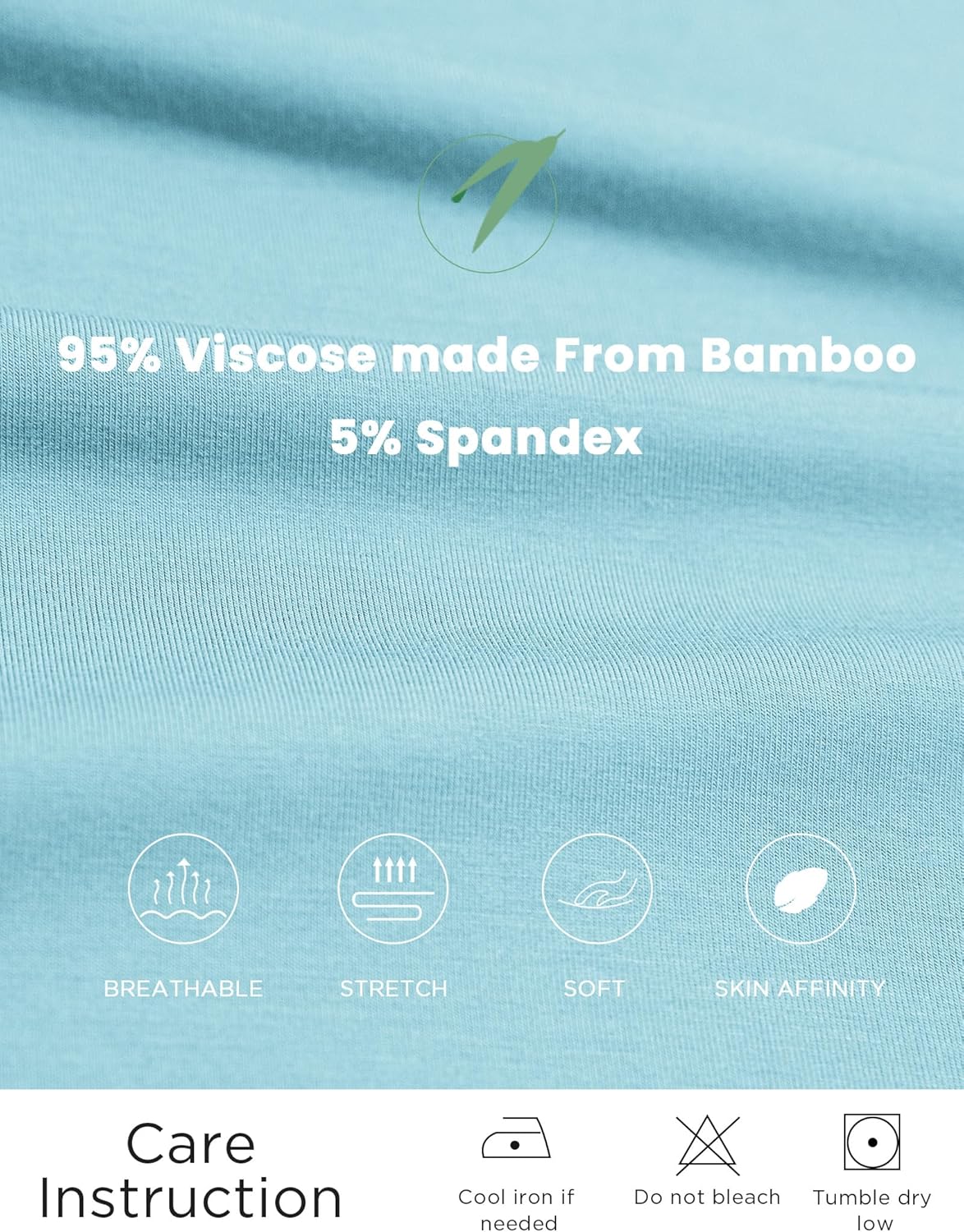 GYS Bamboo Viscose Nightgowns for Women Short Sleeve V Neck Night Shirts with Pockets - Image 5